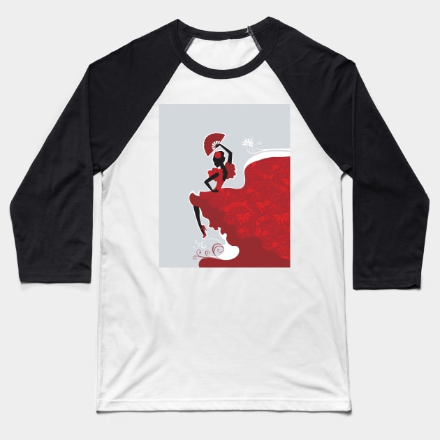 FLAMENCO Baseball T-Shirt by doniainart